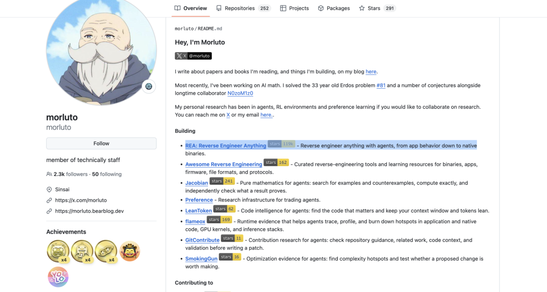 REA 作者 morluto 的 GitHub 主页