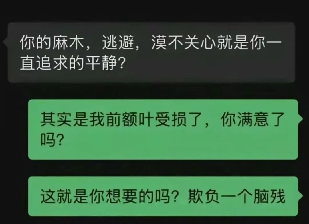 聊天截图：关于前额叶受损的对话