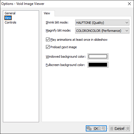 voidImageViewer 视图选项设置