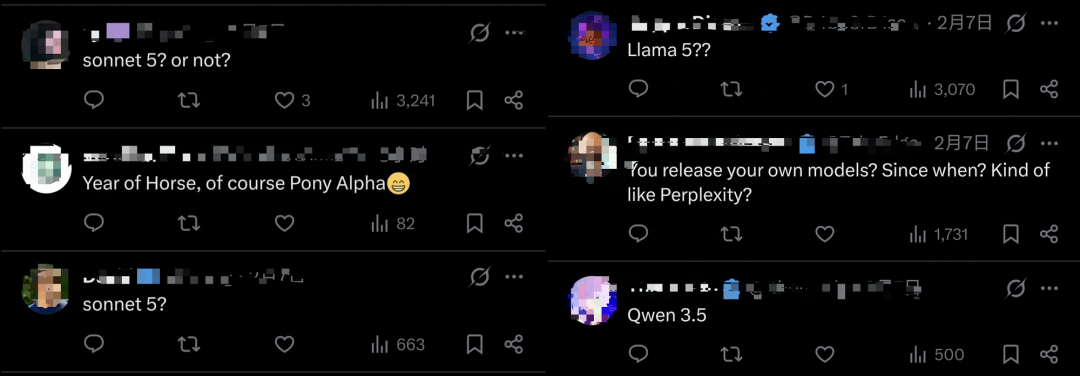 社区用户关于Pony Alpha真实身份的猜测评论