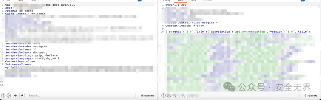 Swagger API文档接口的请求与响应截图