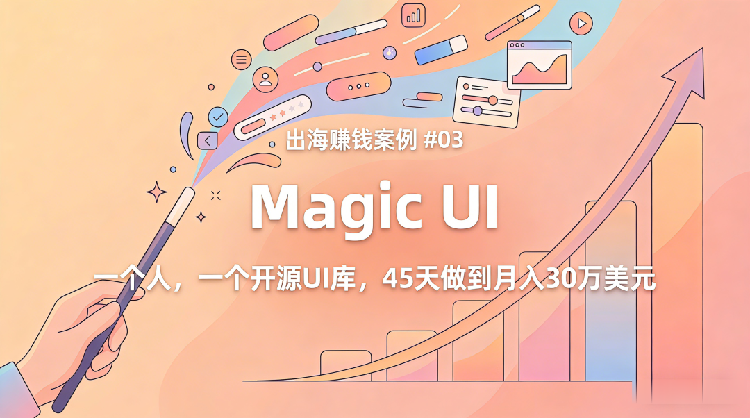 Magic UI开源UI库出海赚钱案例主题图