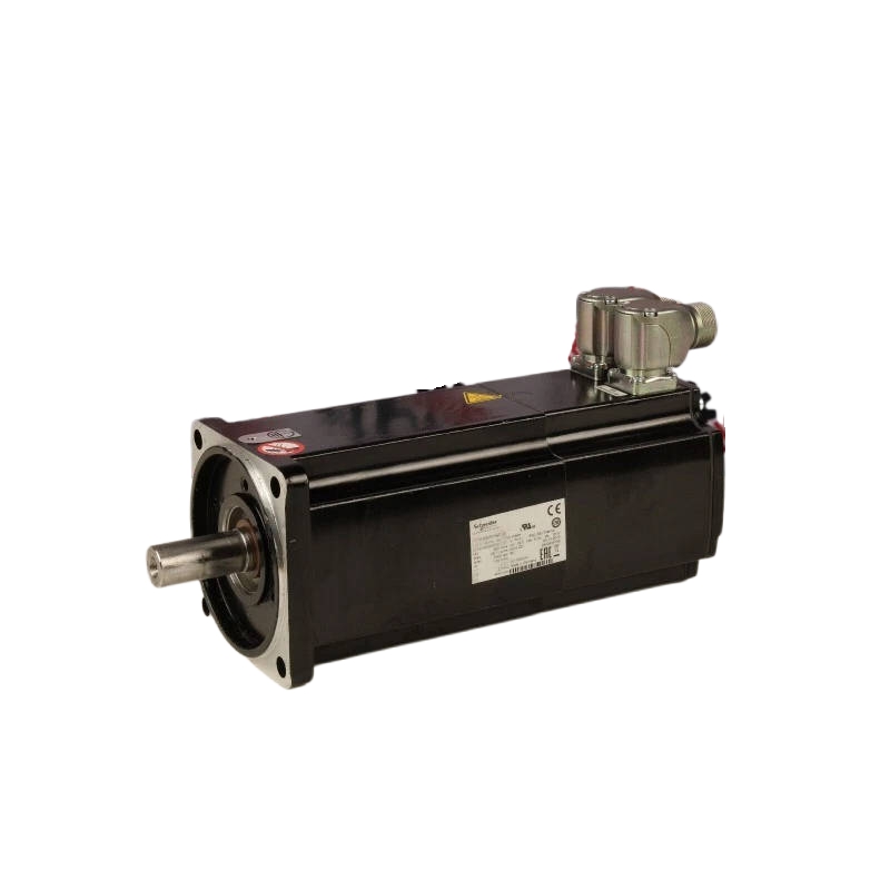 伺服电机另一角度外观图，显示法兰安装面细节