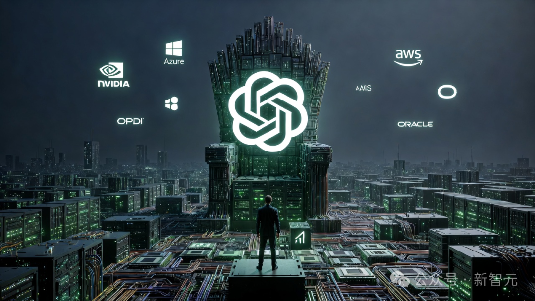 象征OpenAI算力王座的未来科技风格概念图