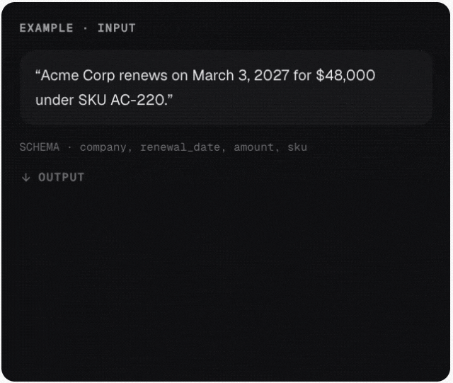 CDM Extract信息提取演示:从文本中输出结构化JSON字段