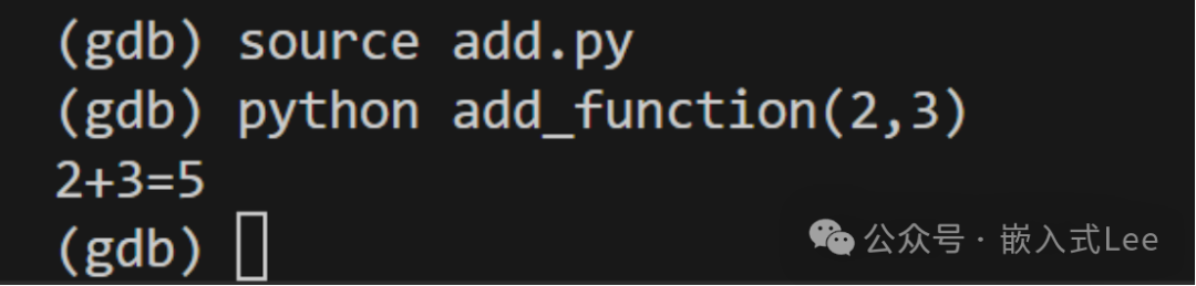 通过source命令导入Python脚本文件并调用add_function函数