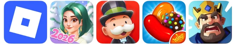 Roblox等多款游戏应用图标展示