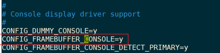 CONFIG_FRAMEBUFFER_CONSOLE 配置