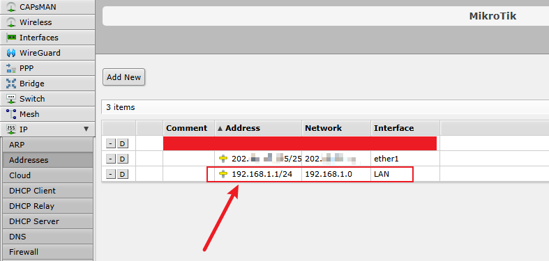 RouterOS IP 地址列表