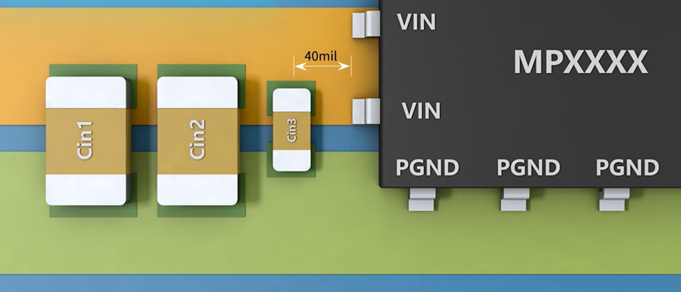 输入电容布局示例