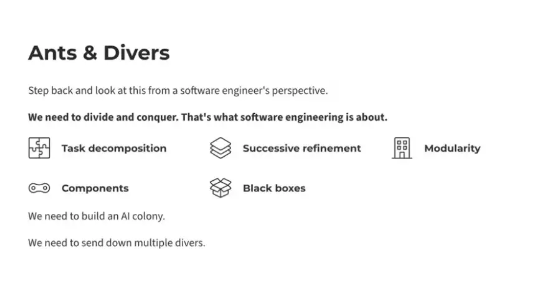 未来软件开发模式：蚂蚁与潜水员的分工协作