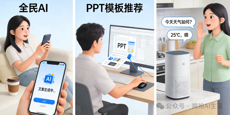 AI在工作、生活与家居场景中的应用示例