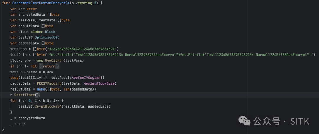 BenchmarkTestCustomEncrypt04基准测试函数