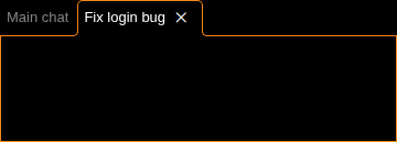 VSCode Agents 聊天标签页特写,当前激活 Fix login bug 会话