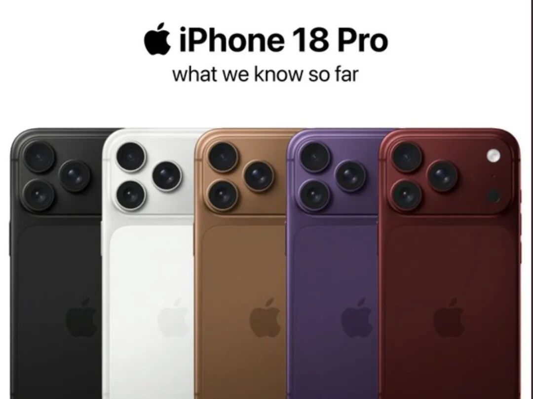 五款配色的iPhone 18 Pro概念图