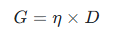 公式:G = η × D