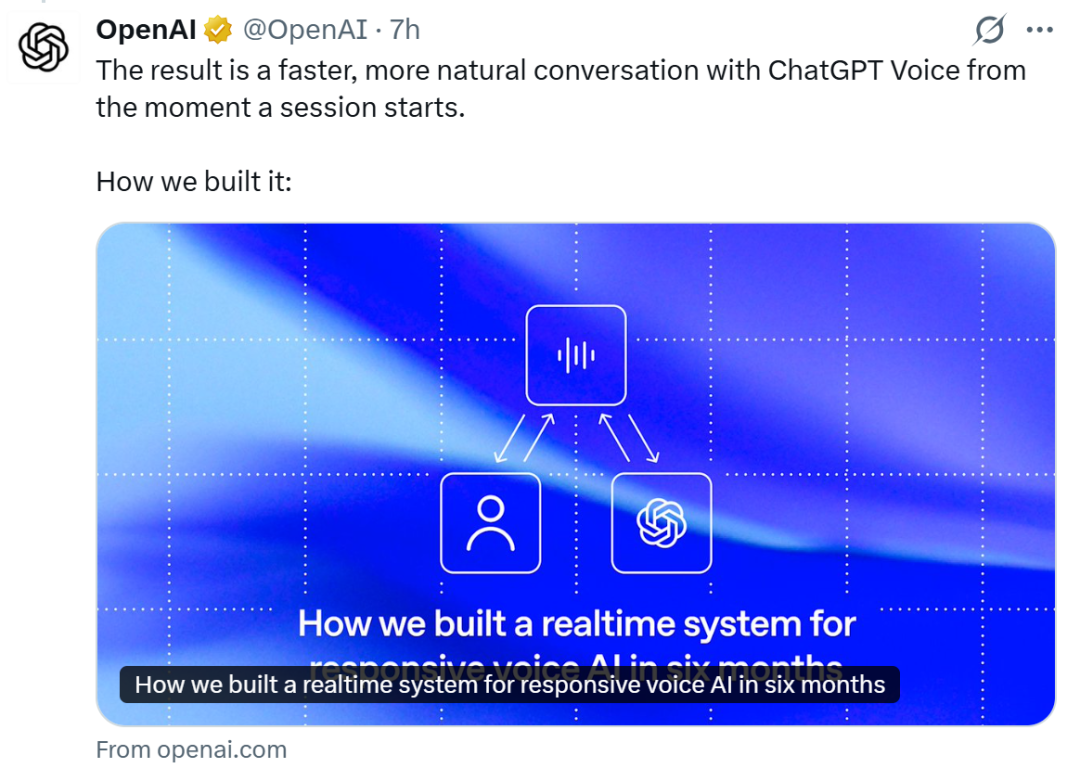 OpenAI推文：持续语音实时系统构建