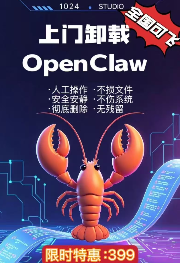 OpenClaw卸载服务广告