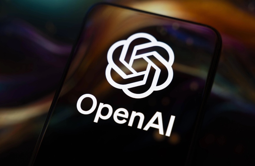 OpenAI标志手机屏幕特写