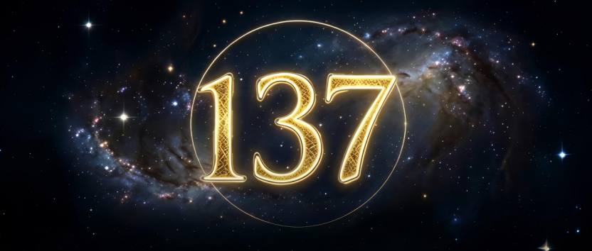 宇宙背景中的发光数字137