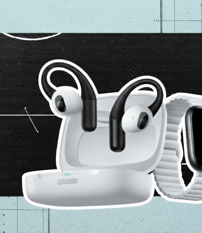搭载摄像头的Lightwear AI耳机及其充电盒