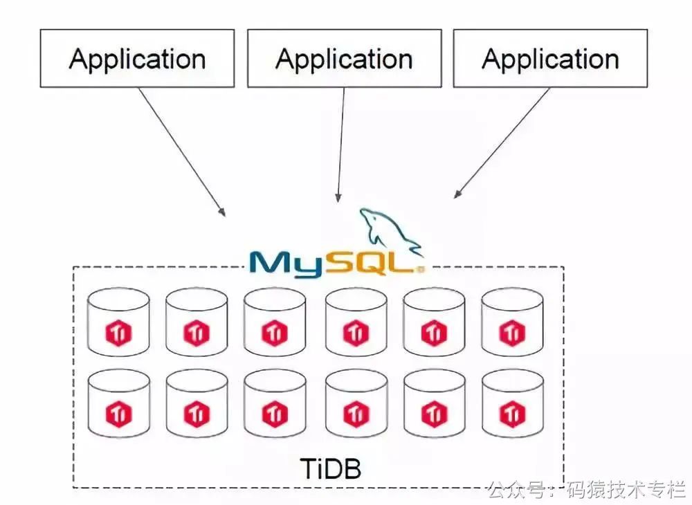 应用直接连接TiDB集群架构图