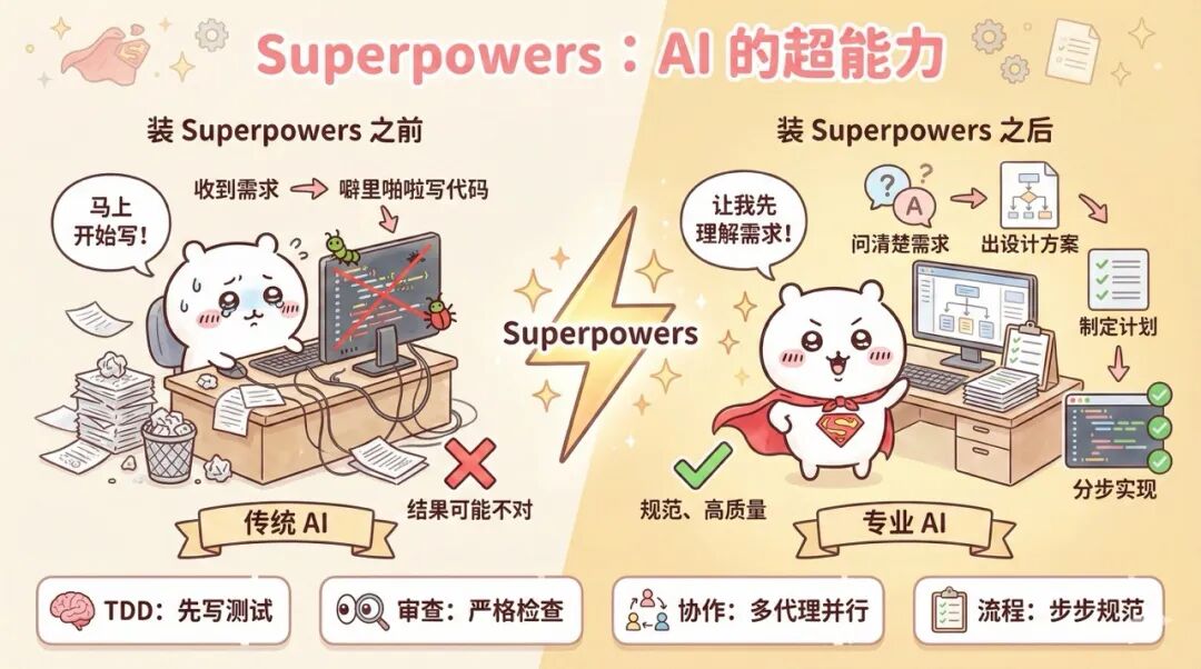 传统AI与专业AI工作模式对比漫画