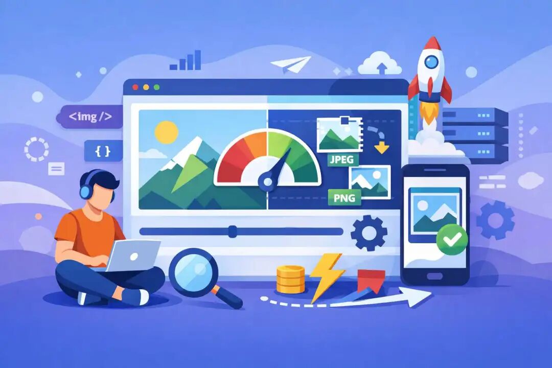 前端图片优化与性能提升技术插画