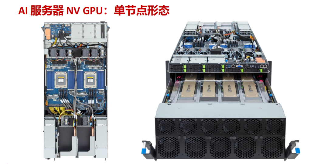 AI服务器内部结构与散热风扇特写