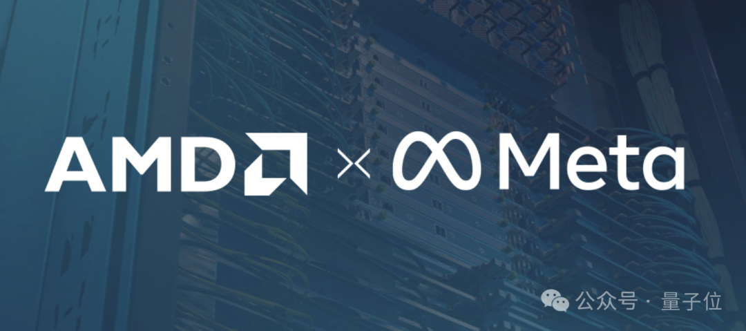 AMD与Meta在AI芯片合作的宣传标识