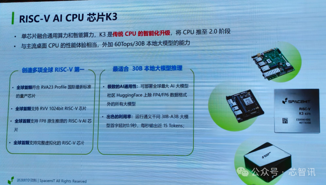 RISC-V AI CPU K3芯片核心卖点