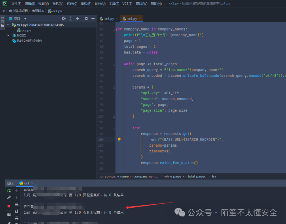 Python脚本运行时的终端输出