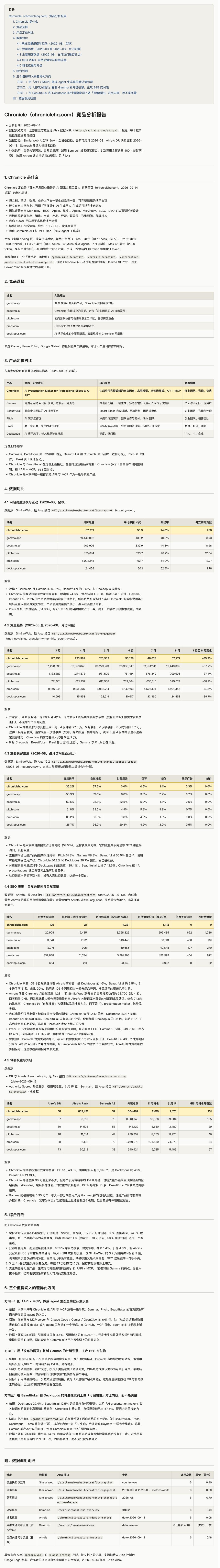 Chronicle 真实分析报告部分内容