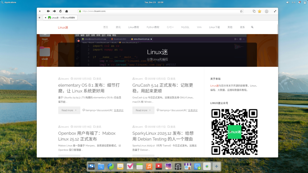 elementary OS 8.1 桌面