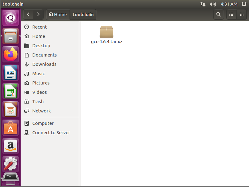将gcc压缩包放入toolchain目录