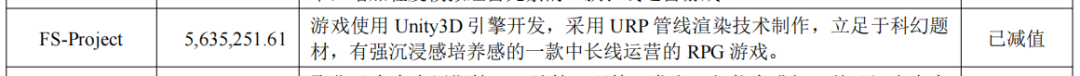 《FS-Project》减值说明