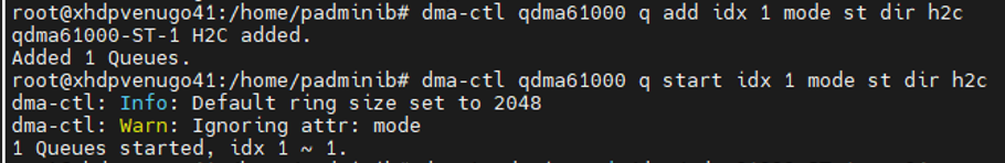添加并启动 H2C 队列