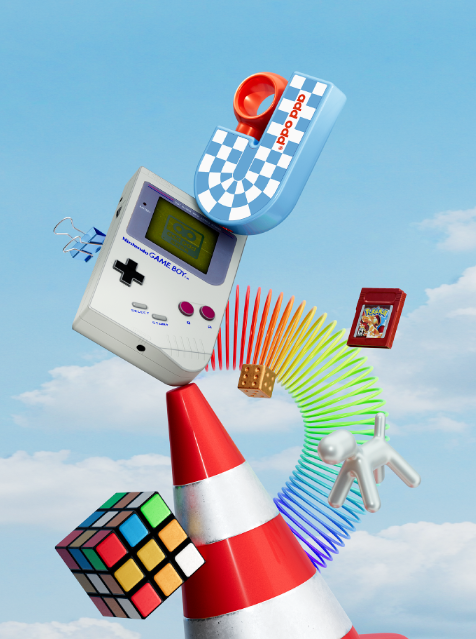 Add Odd打火机与复古游戏机创意场景图