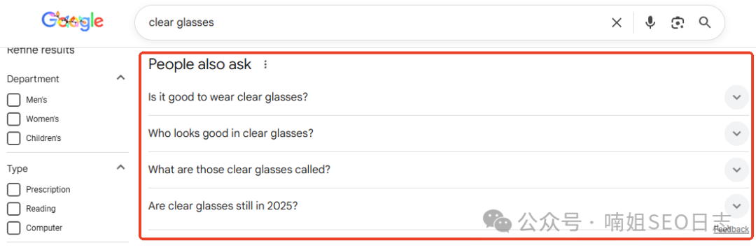 Google“People also ask”板块示例