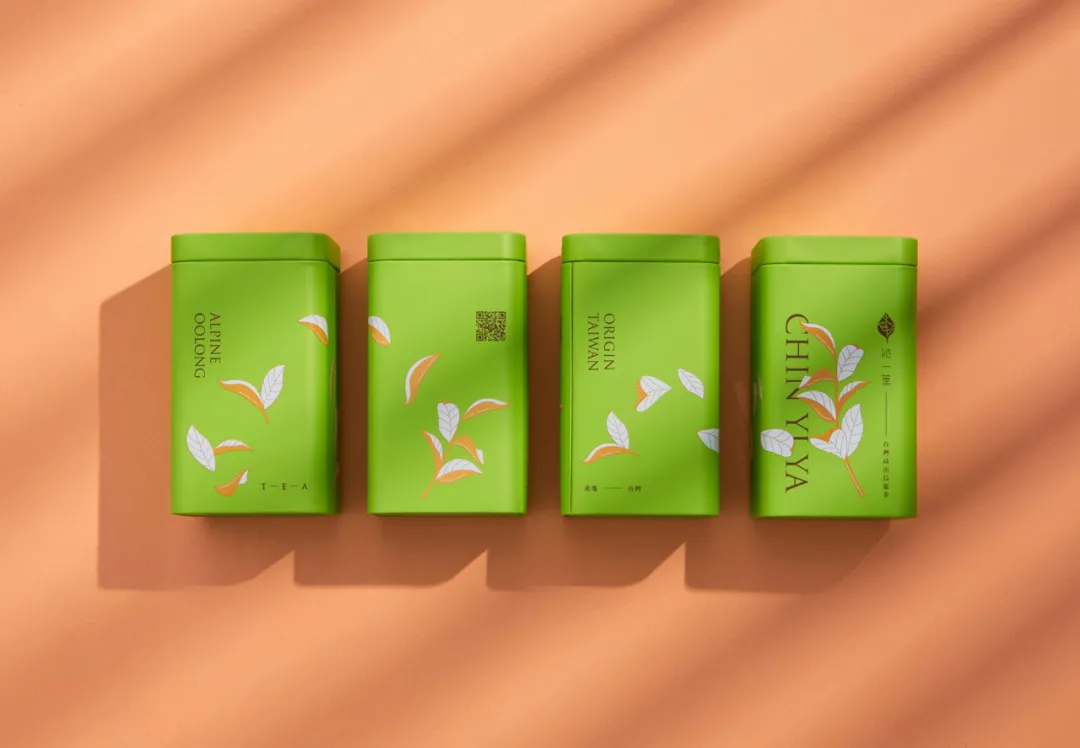 沁一叶四盒包装并排展示