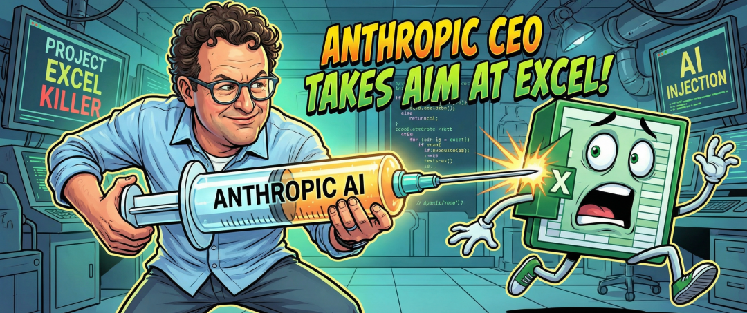 幽默卡通：Anthropic CEO 瞄准Excel