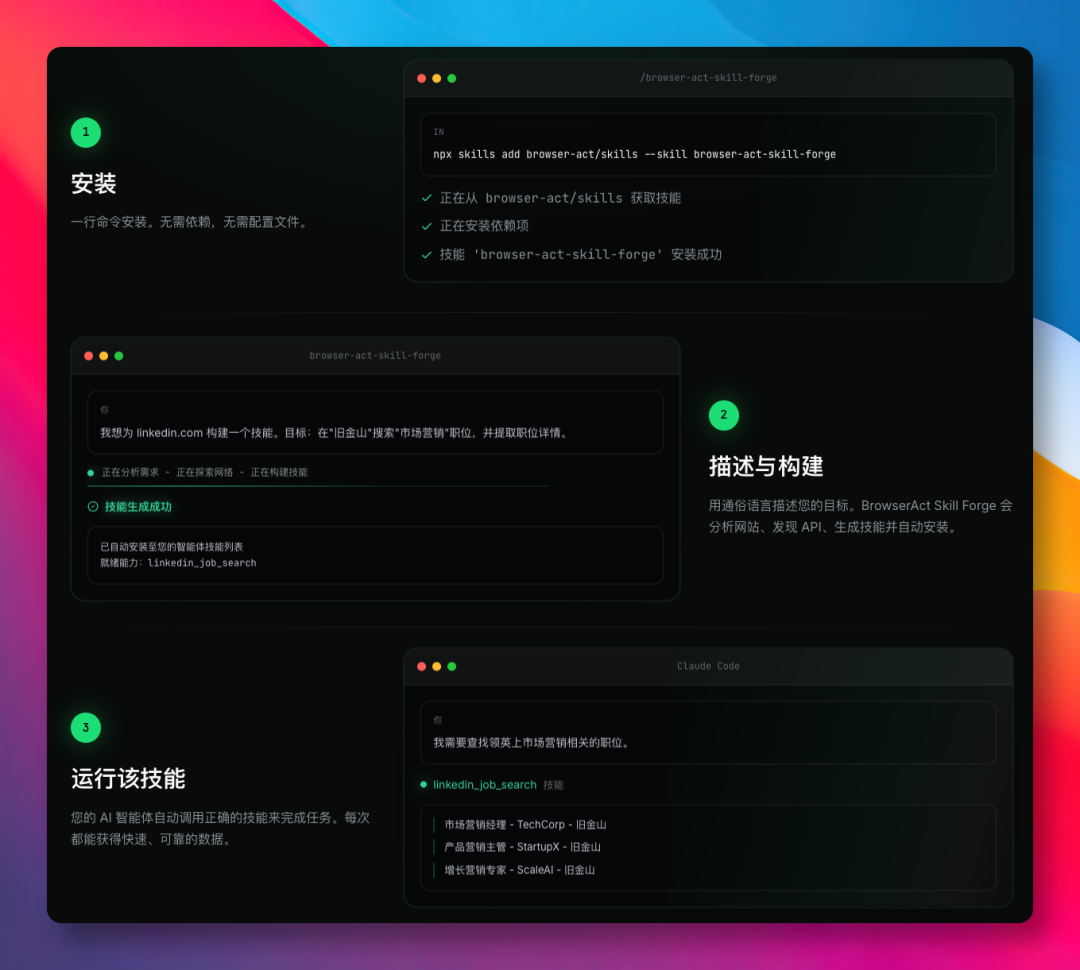 AI技能安装与运行流程截图