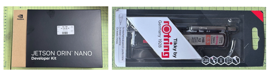 盒装Jetson Orin Nano与盒装铅笔的对比