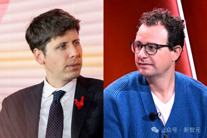 OpenAI CEO Sam Altman与Anthropic CEO Dario Amodei肖像拼图