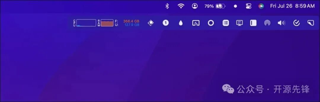 菜单栏分区管理示意图