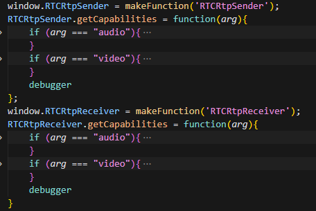 RTCRtpSender/Receiver 补环境