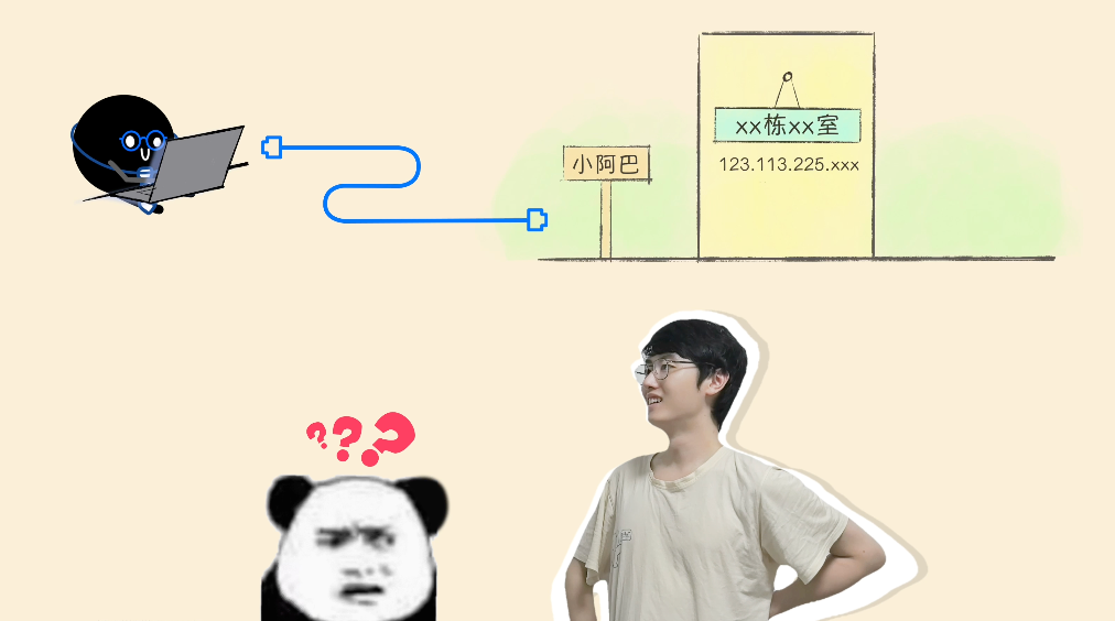 黑客顺着网线找人卡通图