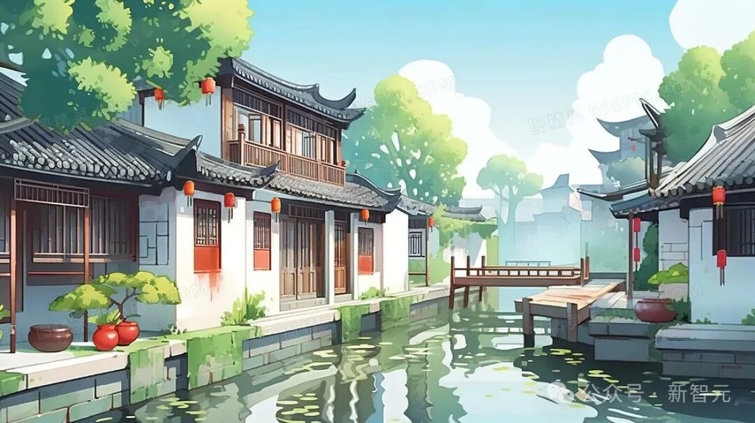 江南水乡场景参考图