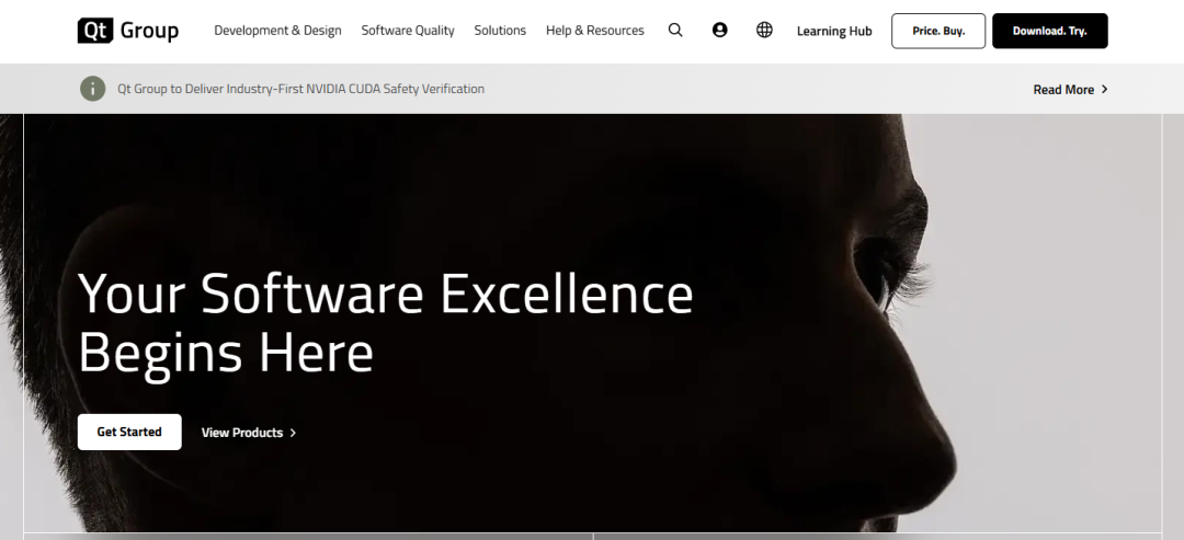 Qt Group官方网站首页截图